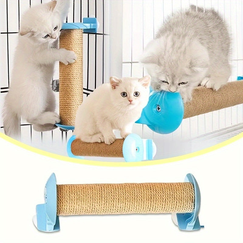 猫爬架替换柱 猫窝配件 猫蹭痒剑麻垫 DIY猫笼悬挂猫抓柱 猫咪解闷神器 耐用猫抓板配件 适用于家庭和办公室 防滑耐磨 易安装