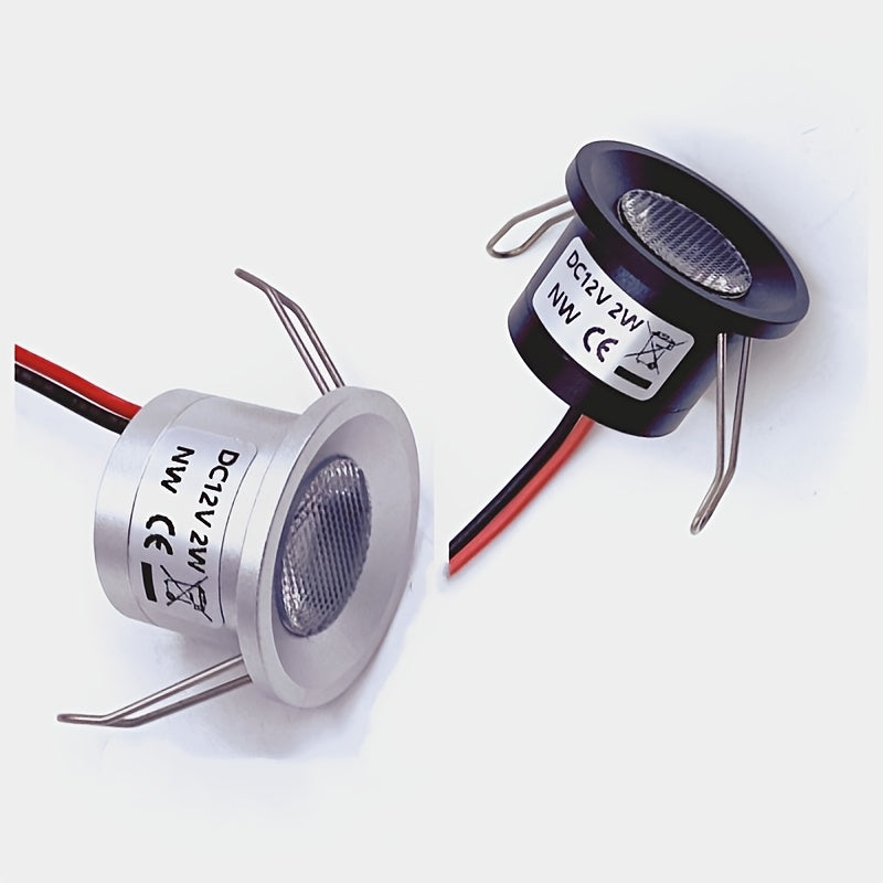 迷你天花灯 LED小拇指灯 DC12V 开孔27mm 嵌入式2W小射灯适用于橱柜 酒柜 珠宝展示柜 圣诞节装饰 餐厅 朋友聚会