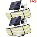 1/2 Pack Solar Outdoor Light, High Brightness, 212 LED Solar Motion Sensor Light with Remote Control, 3 Adjustable Head Wall Light with 3 Lighting Modes, Wide Angle Illumination, Security LED Floodlight, Perfect for Outdoor, Wall Light, Street Light