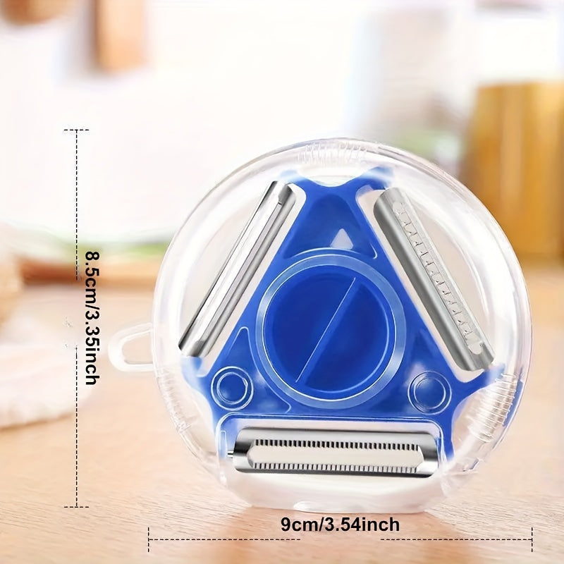 3-in-1 Multifunctional Fruit & Vegetable Peeler, Potato Julienne Cutter, Vegetable Slicer, Grater – Essential for Camping & RV