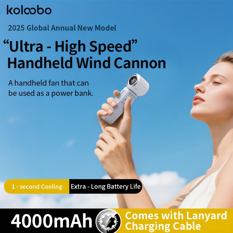 This Is a Compact 2-In-1 Handheld Fan And Power Bank with a Capacity of 4000Mah, Capable of Phones Once. It Features a Quiet Yet Powerful Airflow, Is USB Rechargeable, And Includes an LED Display. It'S an Essential Item for Summer