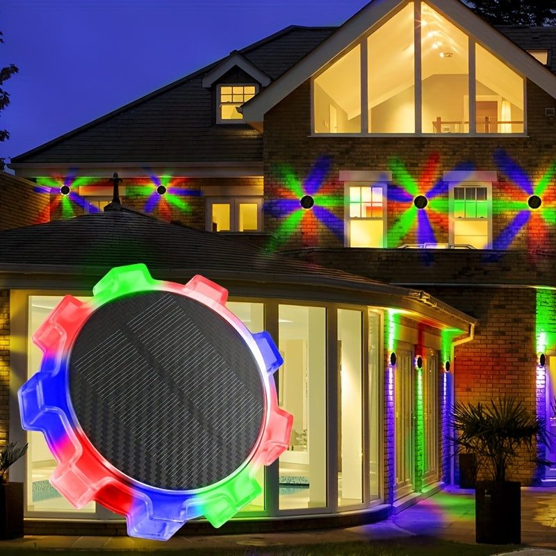 2-Pack Solar Wall Light Outdoor, LED Wall Mount Light, 9-LED Courtyard Light Fixture, Suitable for Garden, Patio, Courtyard, Deck, Fence, Garage