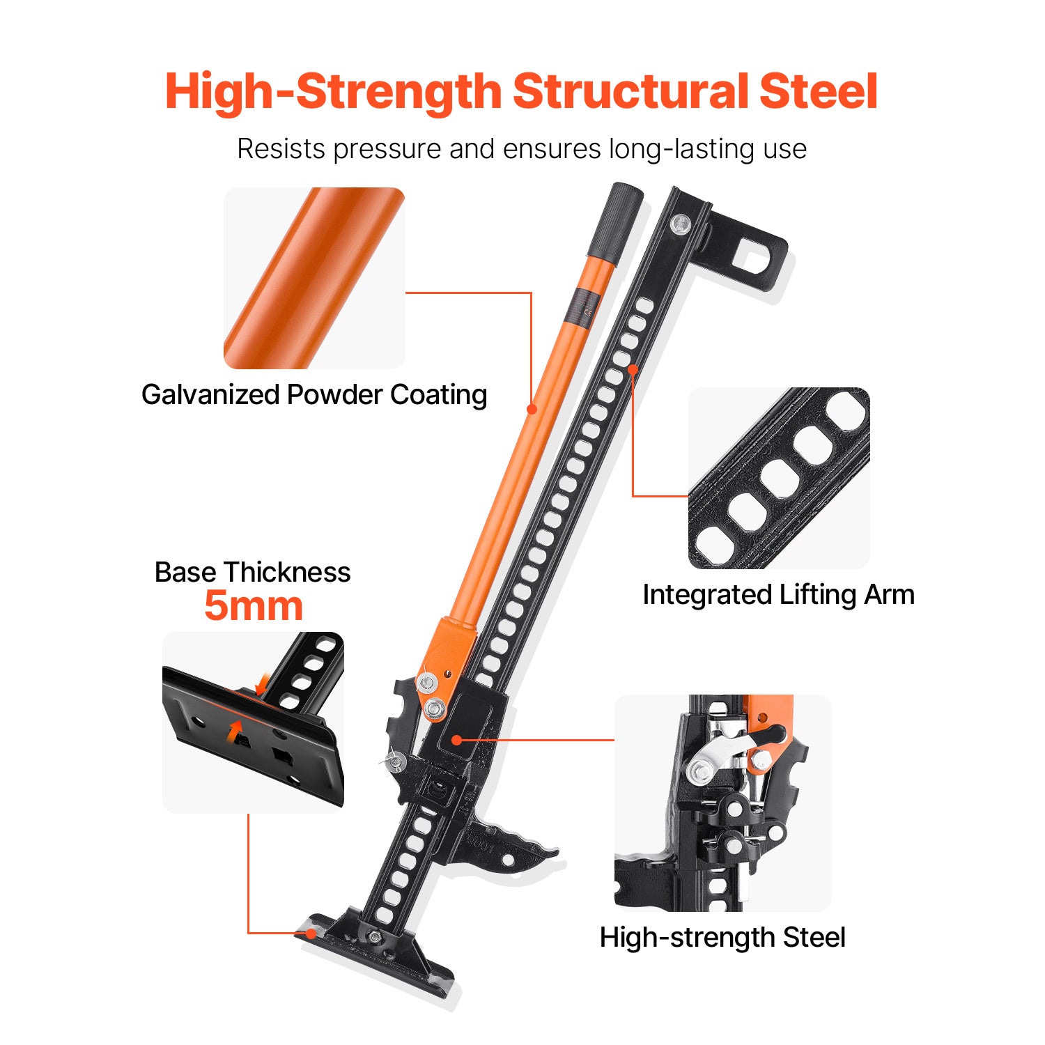VEVOR 34”/36“/42” Off Road Farm Jack Hoist 7000 Lbs High Lift High Horsepower Tractor Vehicle Winch