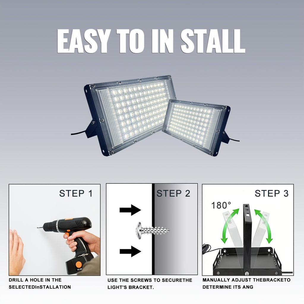 96 LED USB White Flood Light, with Switch and 66.9-Inch Power Cord, Low Voltage 5V, USB Plug, Desktop or Wall Mount, Suitable for Workshop/Warehouse/Studio Desk Office Lighting
