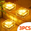 3-Piece Outdoor Solar Step Light, Protection Rating IPX4, Suitable for Balcony, Lawn, Garden, Courtyard and Corridor Decoration; Ideal Choice for Independence Day, Camping, Graduation Season, Wedding and Holiday Decoration