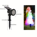1 件节能太阳能 9LED 景观聚光灯 - 多功能花园气氛灯，带可调式桩，水晶装饰，适合户外装饰，非常适合庭院、阳台、草坪、通道、别墅、游乐场和万圣节、太阳能花园装饰
