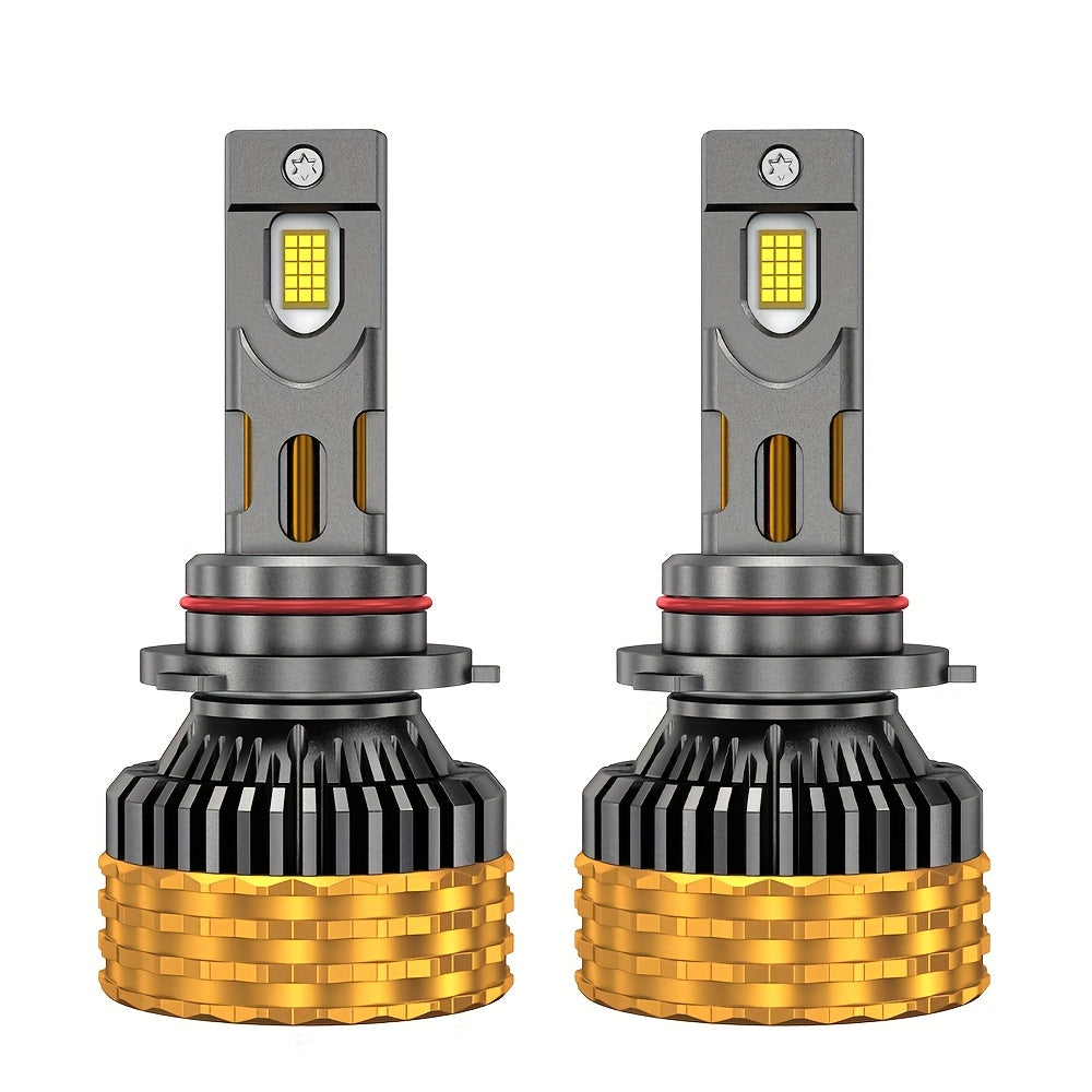 2-Piece Set, 220W LED Bulbs, Compatible with H7, H4, H11 and Other Models, Features 4 Copper Tubes, Suitable for Various Car Headlights, Operates on 12V and 24V, 6000K Color Temperature, No Battery Needed
