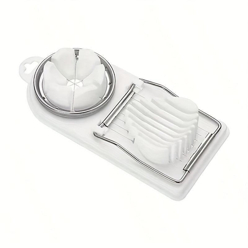 1PC Household Multifunctional Egg Slicer, 2-in-1 Egg Cutter Divider Dicer Slicer for Hard Boiled Eggs, Kitchen Gadget