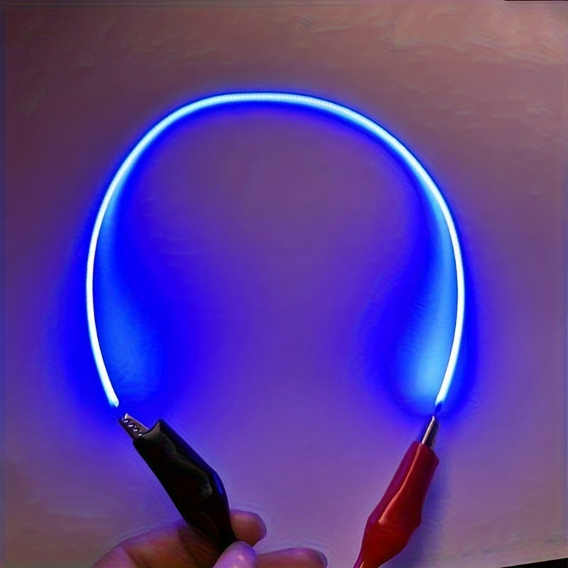 6条柔性LED灯带 - 暖光、红色、绿色、蓝色、粉色 | 38mm/130mm/300mm螺旋灯泡，适用于DIY与装饰 | 电池供电（DC3V） | 强光可弯曲，适合厨房/客厅/书桌