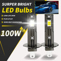 2Pcs H1 LED Bulbs - 50000 Lumens Super Bright Xenon White Light, Brighter than Halogen, Fog Light & High/Low Beam Plug-and-Play Installation, Heat Dissipating Aluminum Housing - Direct Replacement for Cars
