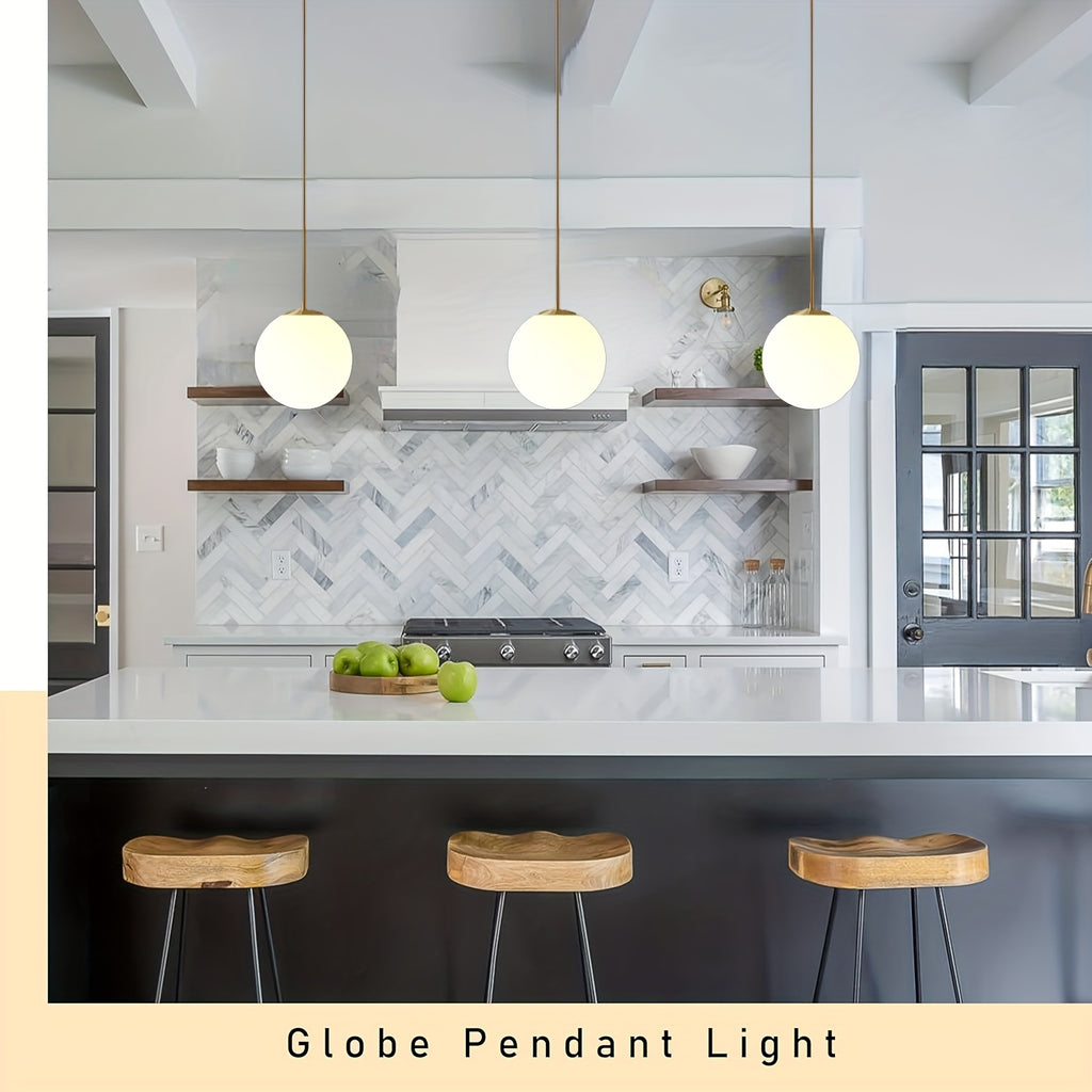 Nordic minimalist pendant light sturdy and durable, suitable for brass bedside dining room decorative light vintage globe ceiling pendant light fixture E27 industrial pendant light, suitable for hallway, gallery, bedroom, living room ceiling