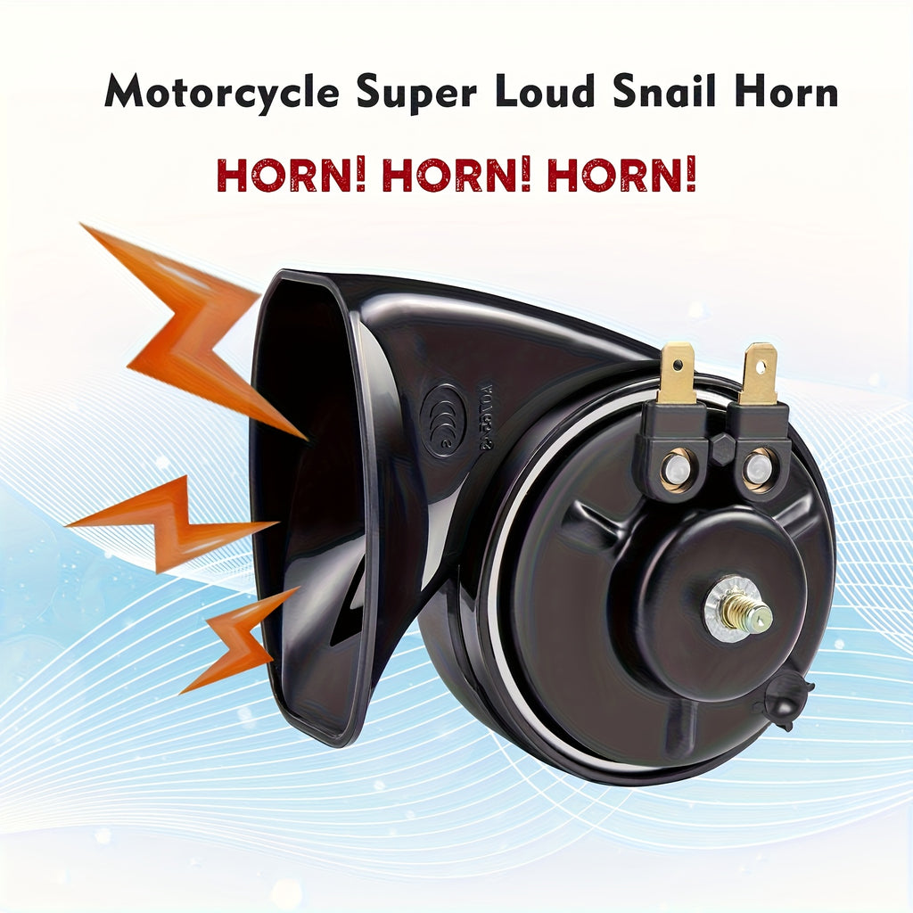 2 Car Alarms, 120dB Loudness, External Accessory Horn for Off-Road 12V Vehicles, High Tone Horn with ABS Engineering Plastic Shell, with Screw Bracket and Wire Clip, 4S Repair Part Installation