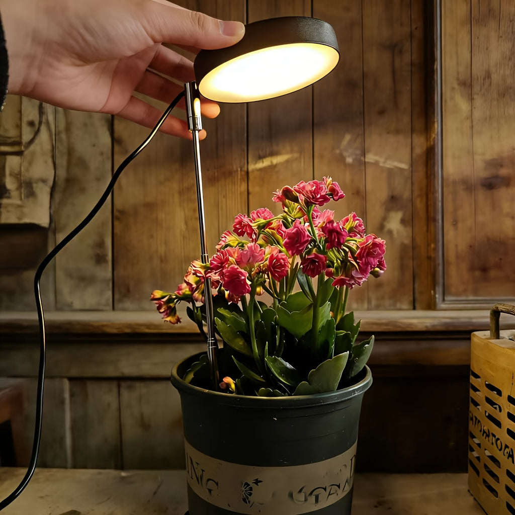 New USB Plant Grow Light, 3.74 Inch Wide Head, Height Adjustable, Multiple Lighting Modes Including Warm White and Yellow Light, Stepless Dimmable Brightness, Ideal for Potted Plants in Multiple Indoor Rooms