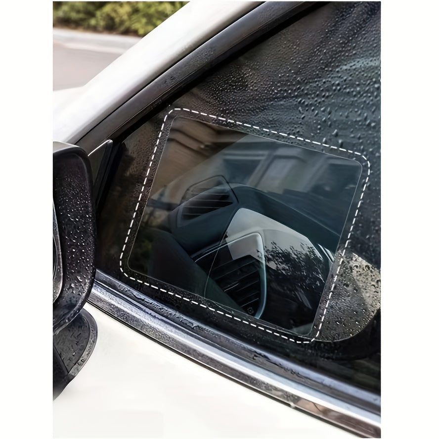 Pair of Car Rainproof Film, Designed Specifically to Prevent Fogging on Side Mirrors and Windows, Ensures Clear Visibility and Provides Waterproof Function for Car Modification