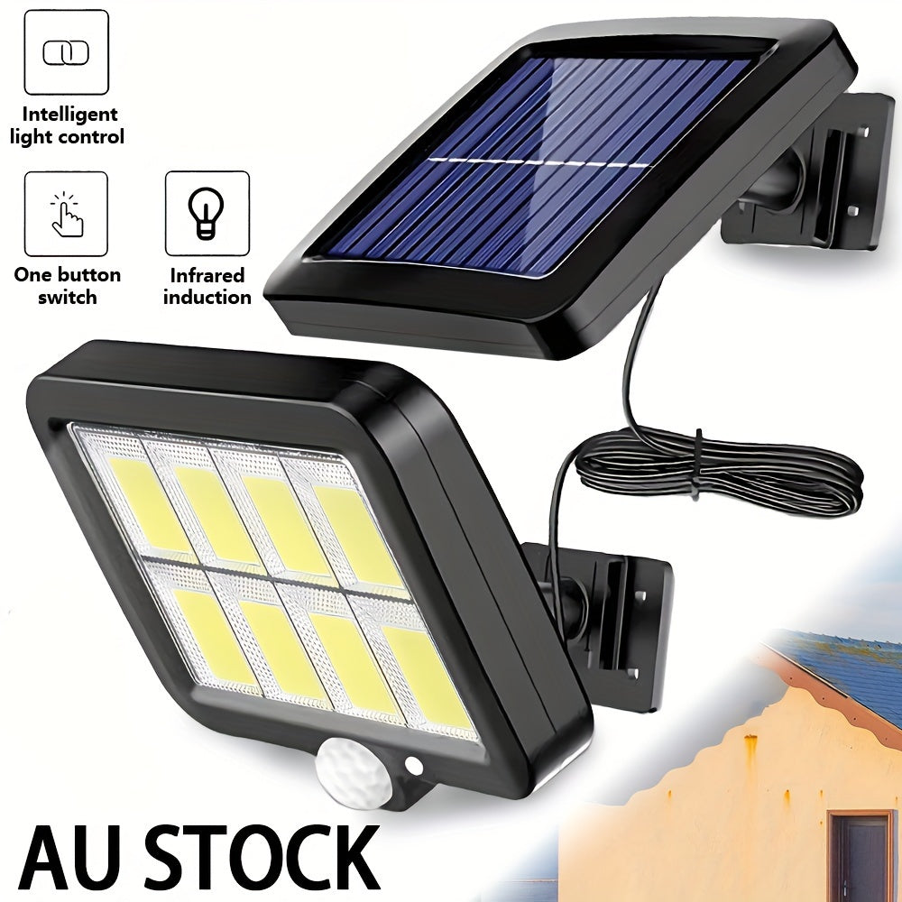 Motion Sensor Solar Courtyard Light, Commercial Street Lighting Outdoor 160 LED Solar Split Wall Light 3 Mode Motion Sensor Garden Street Light Area Lighting Solar Light Garden Villa Security Wall Light