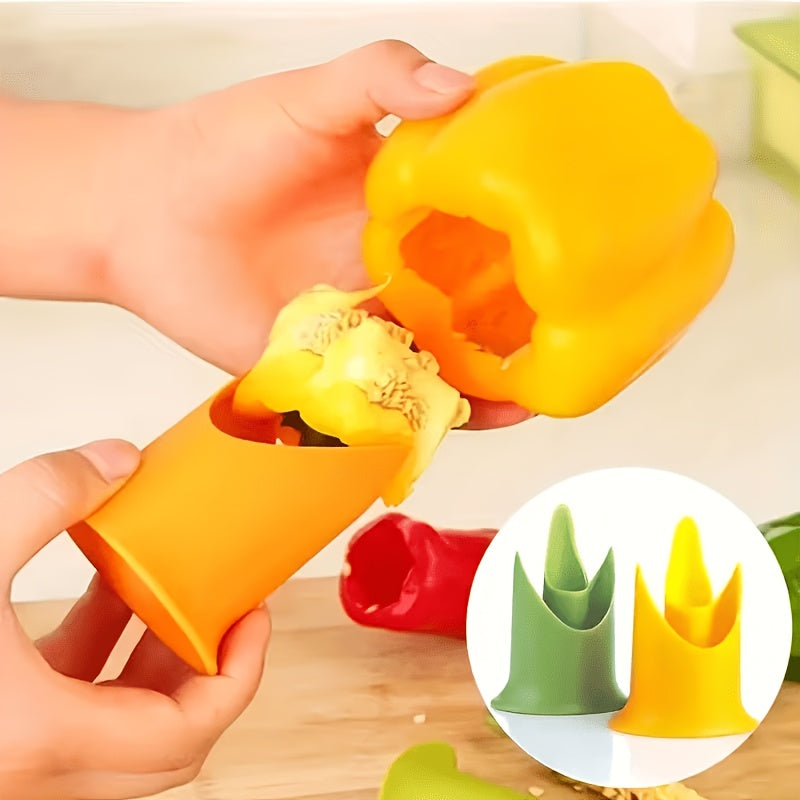 2Pcs Pepper Seed Remover, Plastic Jalapeño Core Remover, Multifunctional Household Chili Deseeder Kitchen Tool