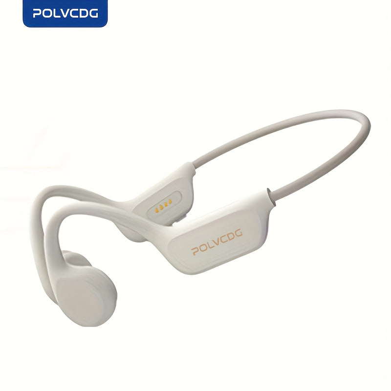 POLVCDG X7 无线骨传导耳机 | 10小时超长续航，IPX-8防水，32GB存储，适用于游泳、跑步、骑行、健身 | 开放式后盖设计，隔音效果，防缠绕线，磁吸充电