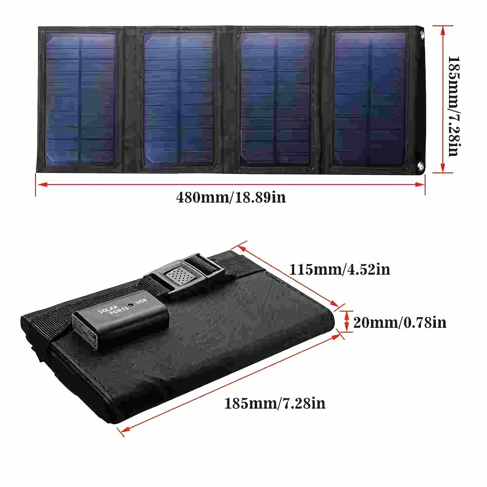 户外便携80w太阳能板-黑色 便携式和框架设计适合室外和室内使用可移动