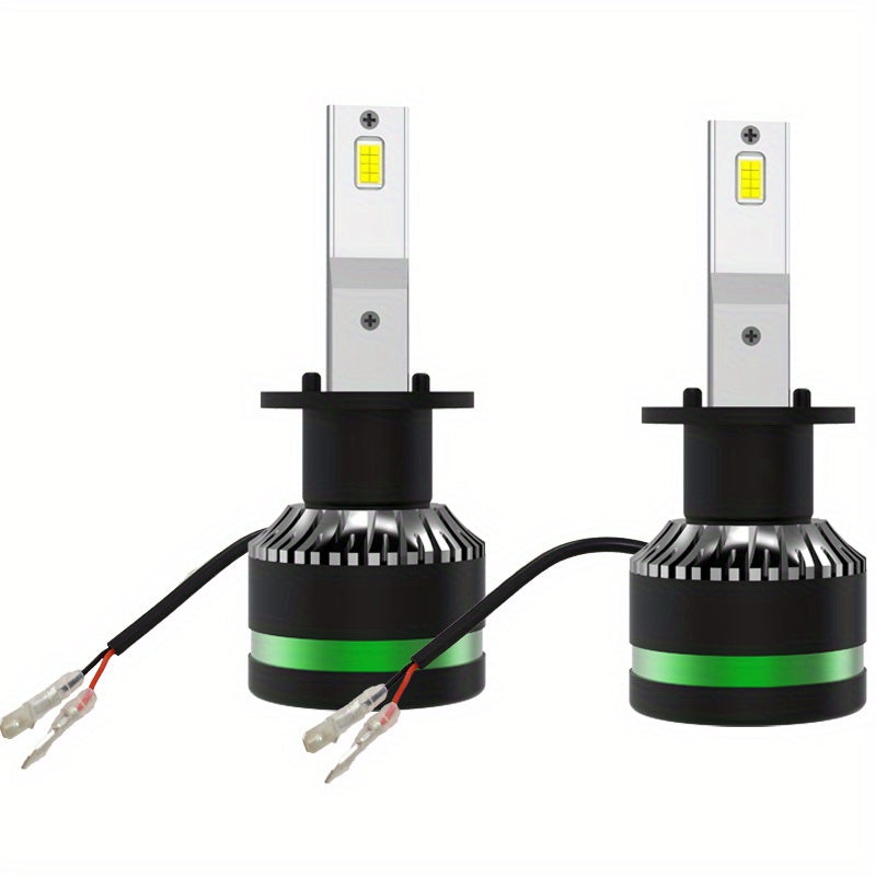 2Pcs H1 H7 H11 9005 9006 9012 H4 H13 9007 9004 LED Car Headlights, Bright 3570 CSP Chip 6000K White 50000 Lumens 200W High/Low Beam Fog Light Fast Heat Dissipation Plug-and-Play, Headlight Replacement