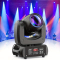 100W moving head DJ light with rotating gobo (8-facet prism), 7 colors plus on/off white light LED beam spotlight, controlled by sound and DMX, suitable for stage lighting, weddings, churches, live performances