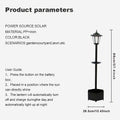1-Piece 26.5in23in90.5in Solar Decorative Ambient Light Bird Feeder, Outdoor Courtyard Landscape Lighting Device with Bottom Planting Flower Pot, IP44
