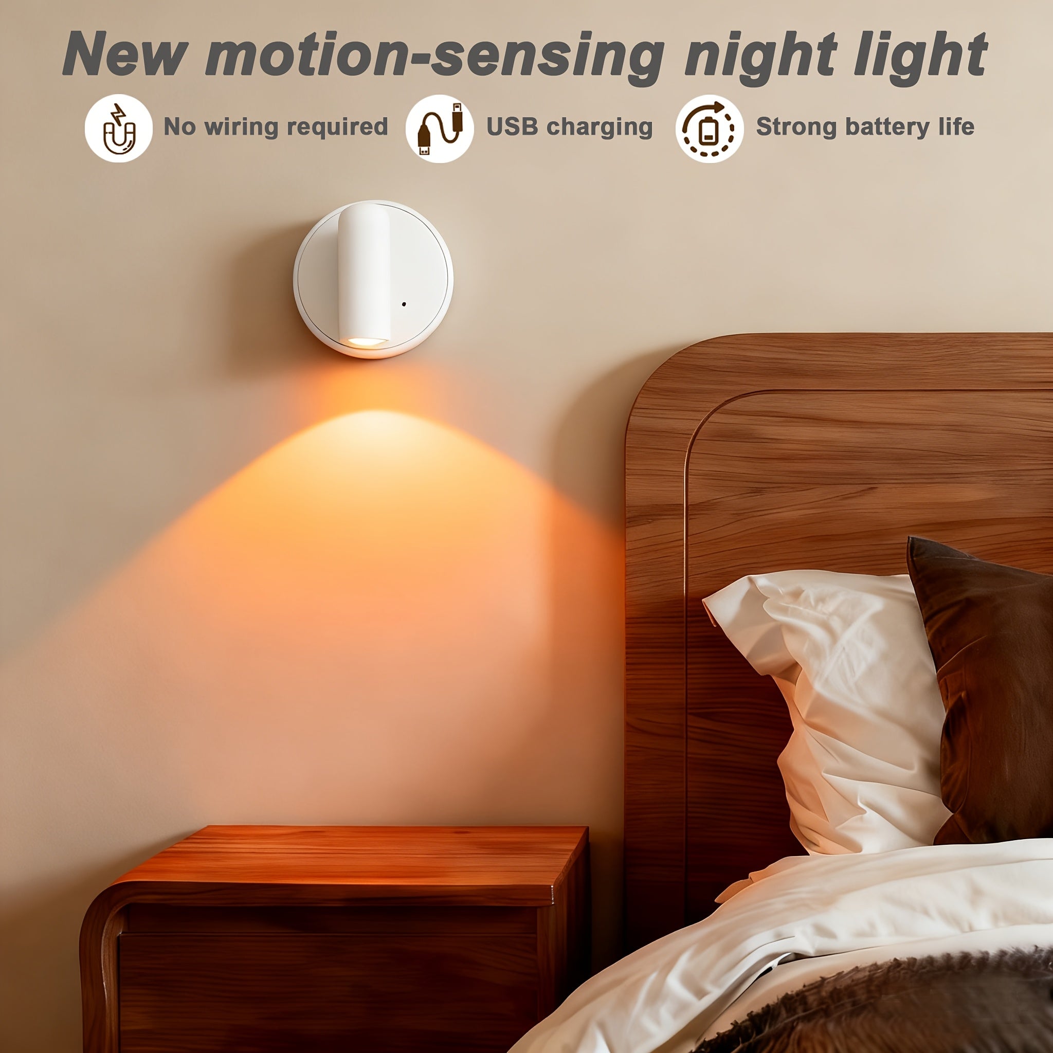 Spotlight Indoor Decorative Wall Light, 3-Color Adjustable [Warm + Neutral + Cool White], No-Drilling Installation, Suitable for Bedroom, Living Room, Plant Grow Light, Artwork Accent Lighting, Modern Stylish Light Fixture