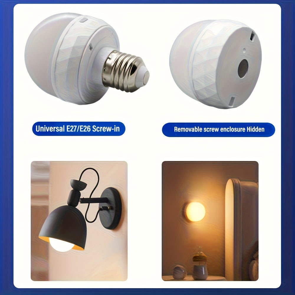 2PCS rechargeable smart RGB light, E26/E27 base bulb, 15 colors, with remote control for adjustable color temperature and brightness LED light, USB rechargeable bulb, suitable for living room, bedroom, chandelier, floor lamp