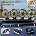 Foldable 4-Head Car Fan, 3-in-1 3-Speed 4-Cooling Fan, USB Interface Flexible Adjustment Space Saving, Low Noise 360° Rotation Multi-Directional Air Supply, Suitable for Car Home Laptop Accessories, Essential for Summer Driving Vehicle Ventilation