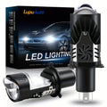 2Pcs LUPUAUTO H4 LED Projector Mini Lens Car Headlights, 40000LM, 6500K Cool White, CSP 3570 Chip, H4 and 9003 Size, Easy Plug-and-Play Installation, High/Low Beam Fog Light, Bright Driving Light
