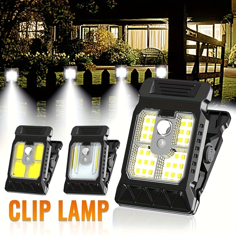 1 Outdoor Solar Light with Motion Sensor, These Portable Clip-On LED Garden Lights are Suitable for Various Purposes such as Maintenance, Camping, Fishing and Street Lighting, Available in Three Different Styles