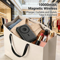 10000mAh 22.5W Magnetic Portable Charger with 2 Built-in Cables Essential Phone Accessory for Daily Use Travel