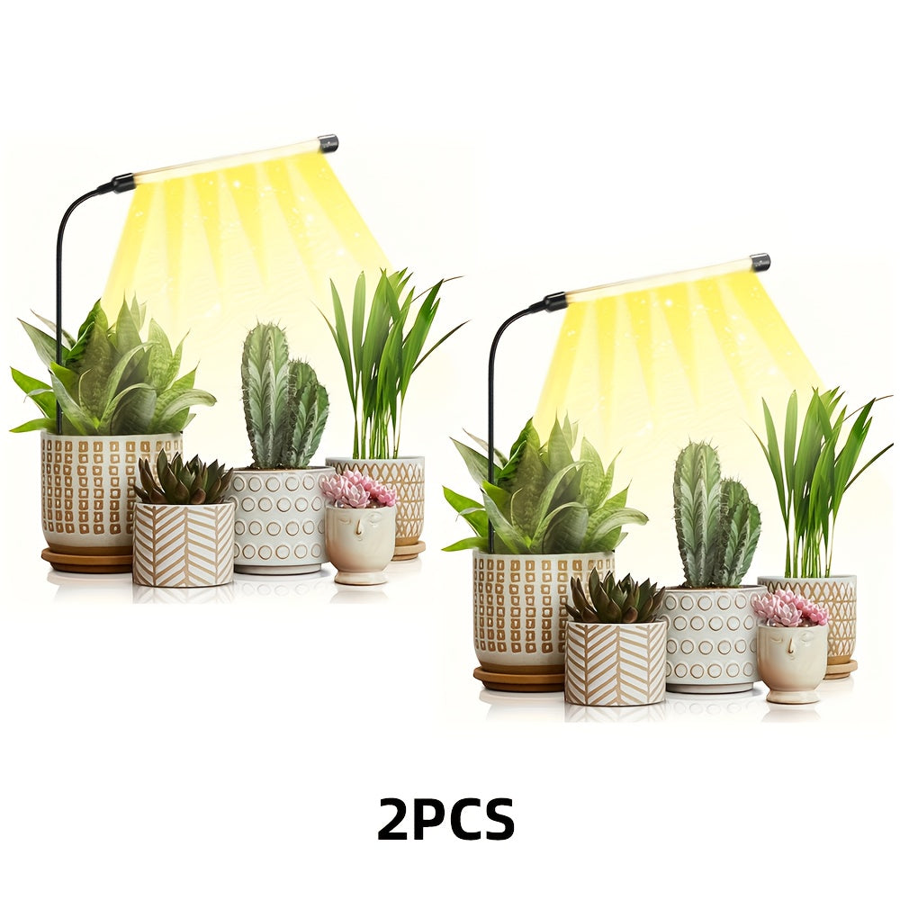 Indoor Plant Grow Light, Full Spectrum LED Plant Light, Suitable for Indoor Plant Growth, Mini Grow Light with Auto Timer & Flexible Gooseneck, 6000K Full Spectrum Gooseneck Grow Light, 1pcs/2pcs/3pcs