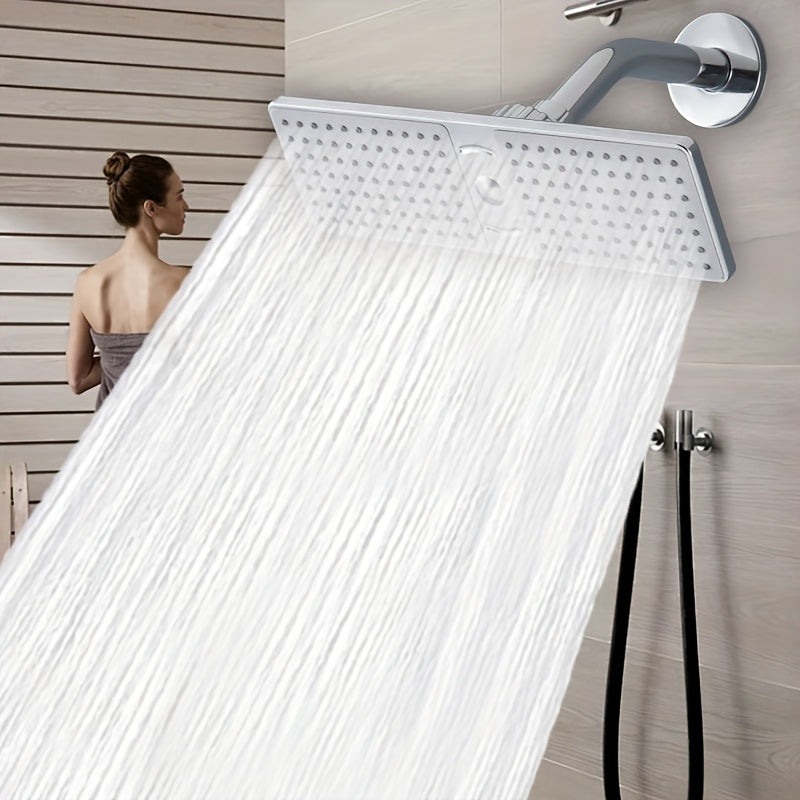 1pc ABS High Pressure Shower Head - Ceiling Spray Top Bathroom Fixed Shower Head, High Flow Rain Shower Head, Bathroom Decor, Comfortable Shower Experience