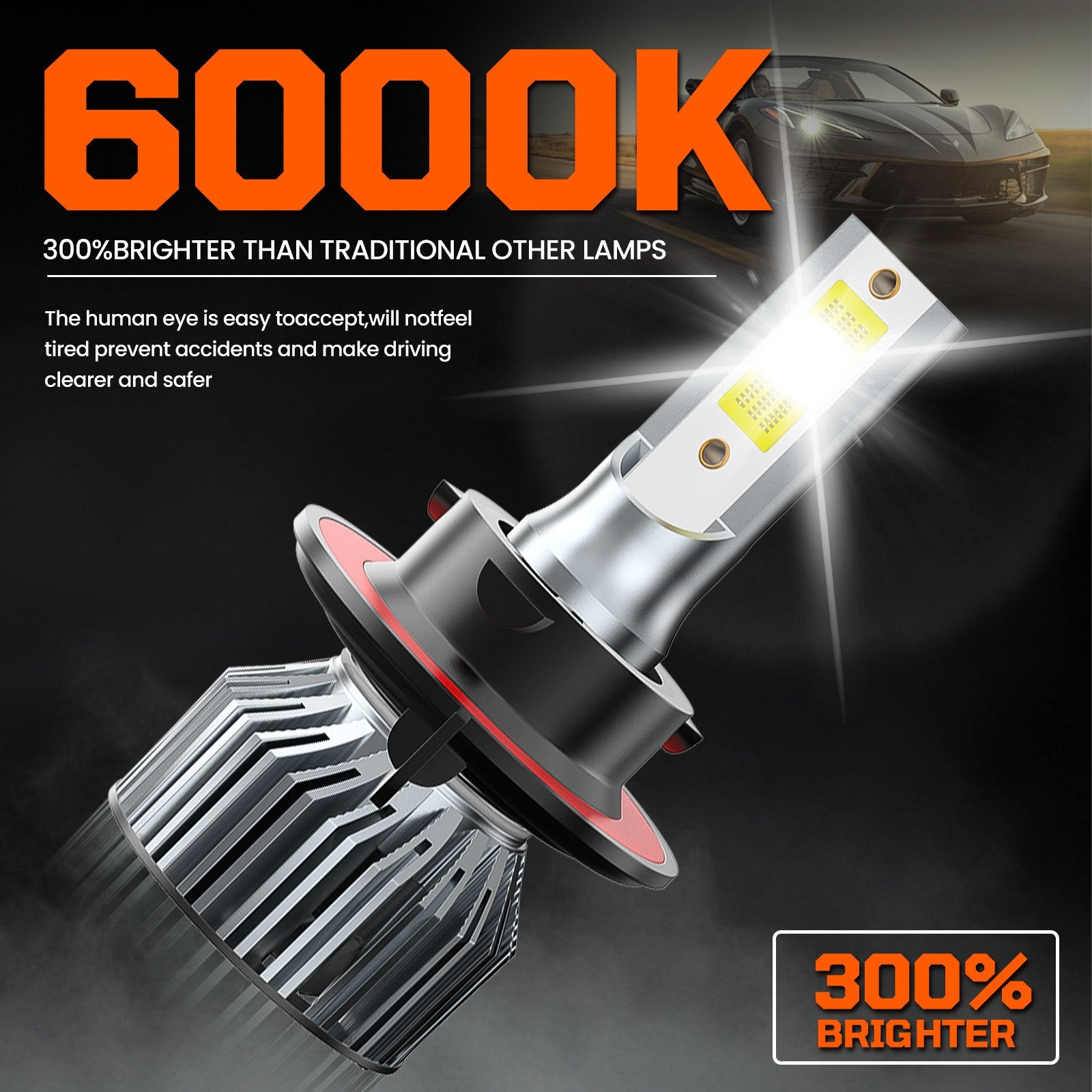 9008 H13 TXBILMOO 2-Pack Combo LED Headlight Bulbs High/Low Beam Set Bright White 10000 Lumens