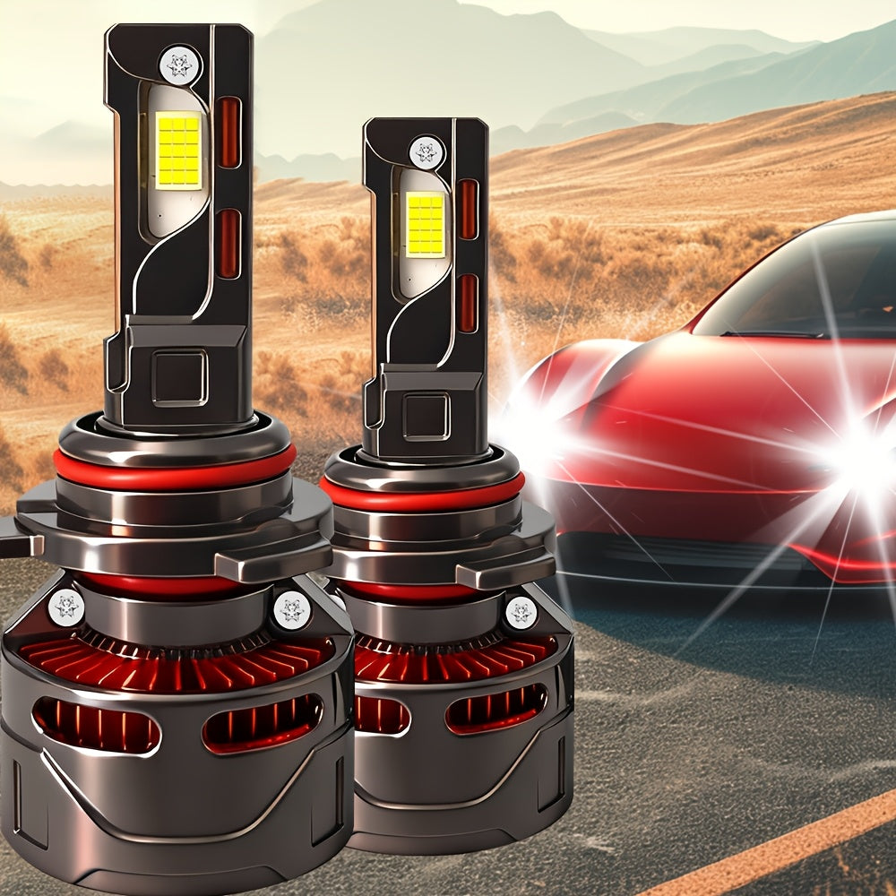B05 Vehicle LED Light Kit (2-Pack), 54000 Lumens, Super Bright, Long-Lasting Durability, 7500K White Light, Compatible with 99% of Vehicles, H4/9003/HB2 Socket, 850% Brightness Increase, Ensures Consistent Illumination, No Battery Needed