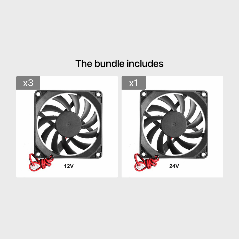 80mm Black Cooling Fan DC 5V 12V 24V 80mm×80mm×10mm 8010 DC Cooling Fan