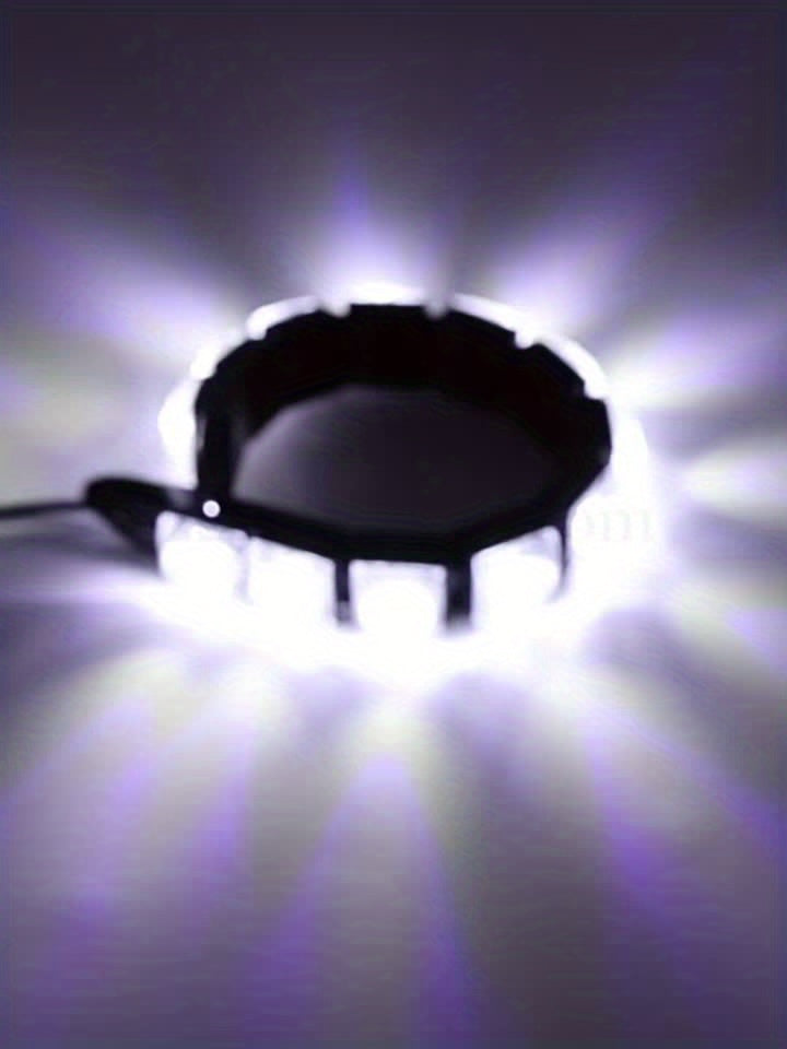 2个通用型汽车LED灯 柔性6SMD白色冰蓝色行车灯 汽车装饰灯，6个LED灯珠，汽车外部灯条，适用于轿车、SUV、皮卡车 DC 12V，不含电池