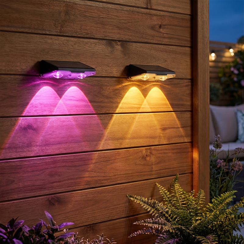 New Year Edition Solar Wall Washer Light Outdoor Garden Patio Balcony Lighting Ambient Decorative Wall Light Multi-Color Courtyard Light