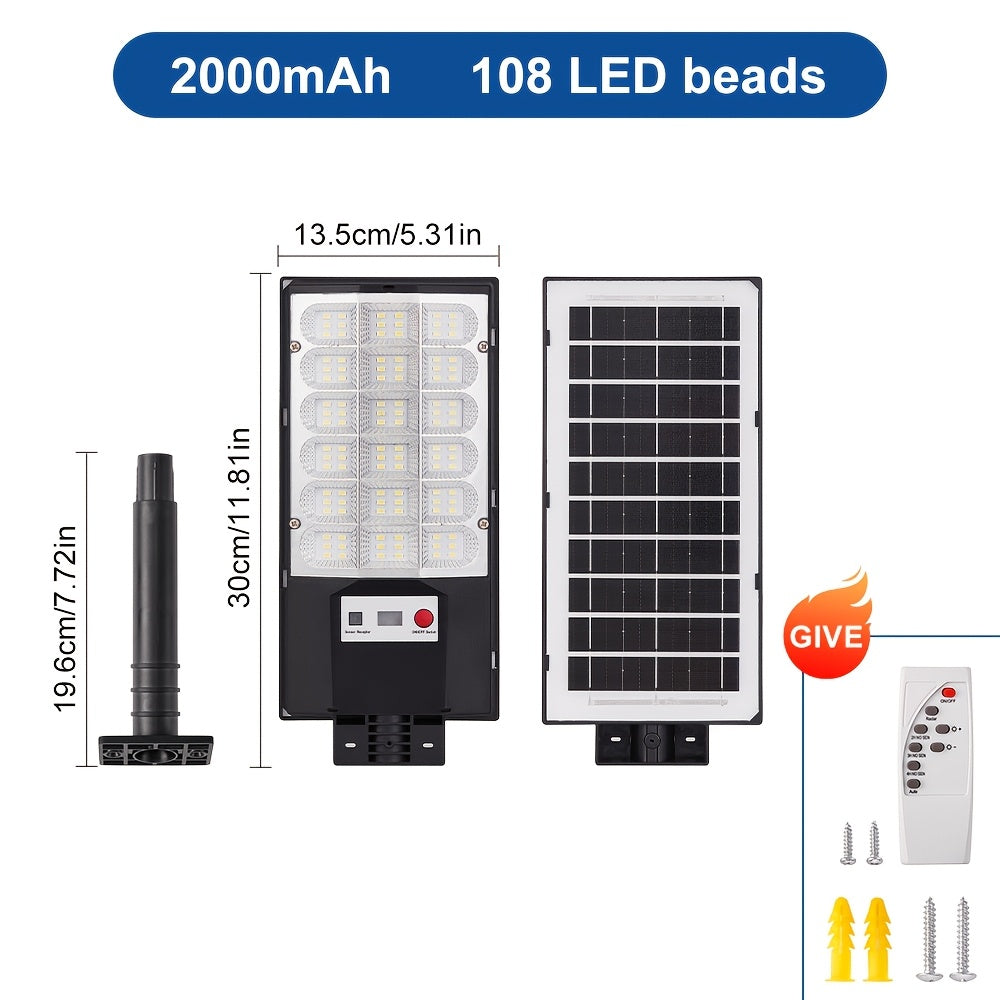One Solar Sensor Light | Home Courtyard Light | Super Bright LED Lighting | Outdoor Street Light, with Motion Sensor and Auto On/Off Switch, Remote Control, IP65, Perfect for Garden, Garage, Patio, Backyard, Doorway