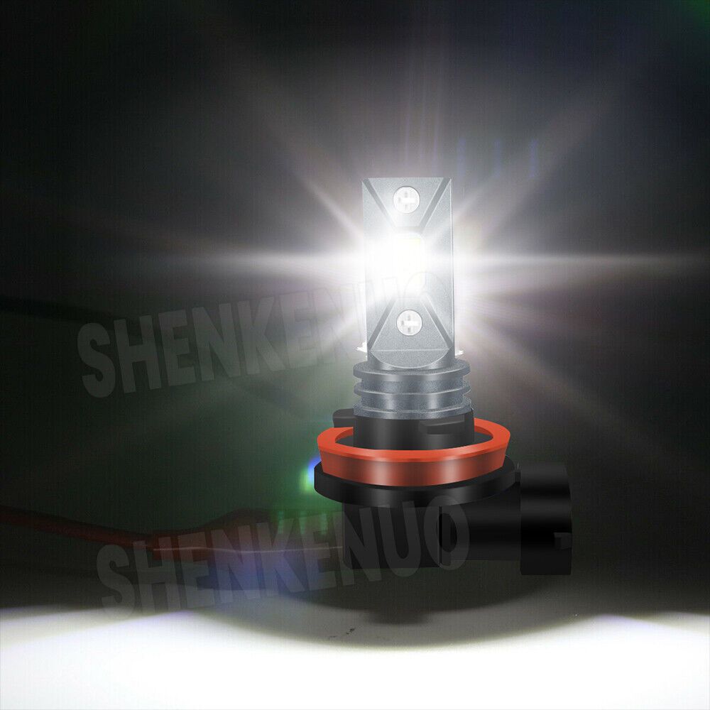 2-Pack H11 LED Headlights Super Bright Bulb Set 6000K White Light 8000LM High/Low Beam, No Battery Included