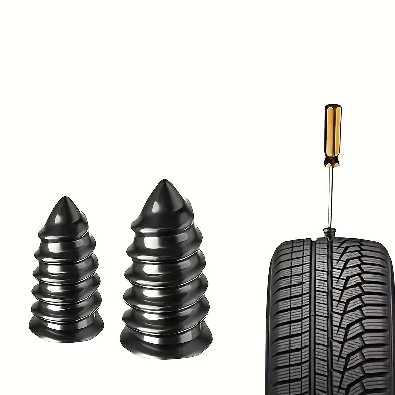 11-Piece Vacuum Tire Repair Nail Set: Includes 10 Repair Nails and 1 Screwdriver, for Quick Tire Repair for Cars, Motorcycles, Trucks & Bicycles. This Portable & Durable Tire Repair Patch is an Essential Roadside Emergency Tool