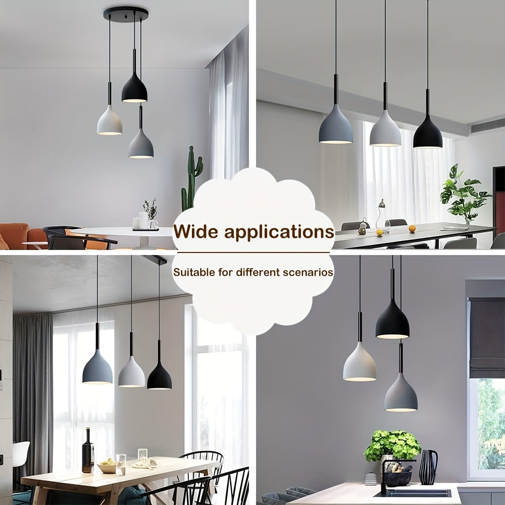 Modern Scandinavian Minimalist Pendant Light, Creative Ceiling Light, 3 Pendant Lights for Dining Room, Modern Hanging Pendant Light for Living Room, Entryway, Kitchen Island, Hallway, Bedroom (Bulb Not Included)