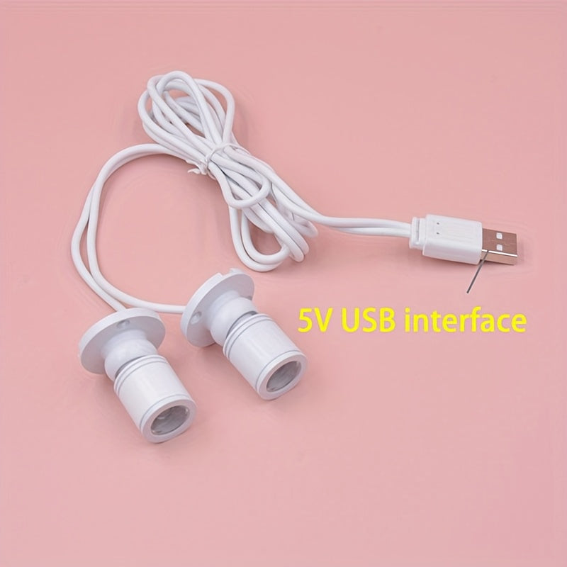 Dual-head USB LED desk lamp, with gooseneck arm and USB cable - suitable for office, aquarium, bookshelf - USB spotlight, ceiling/luminaire (not compatible with USB port)