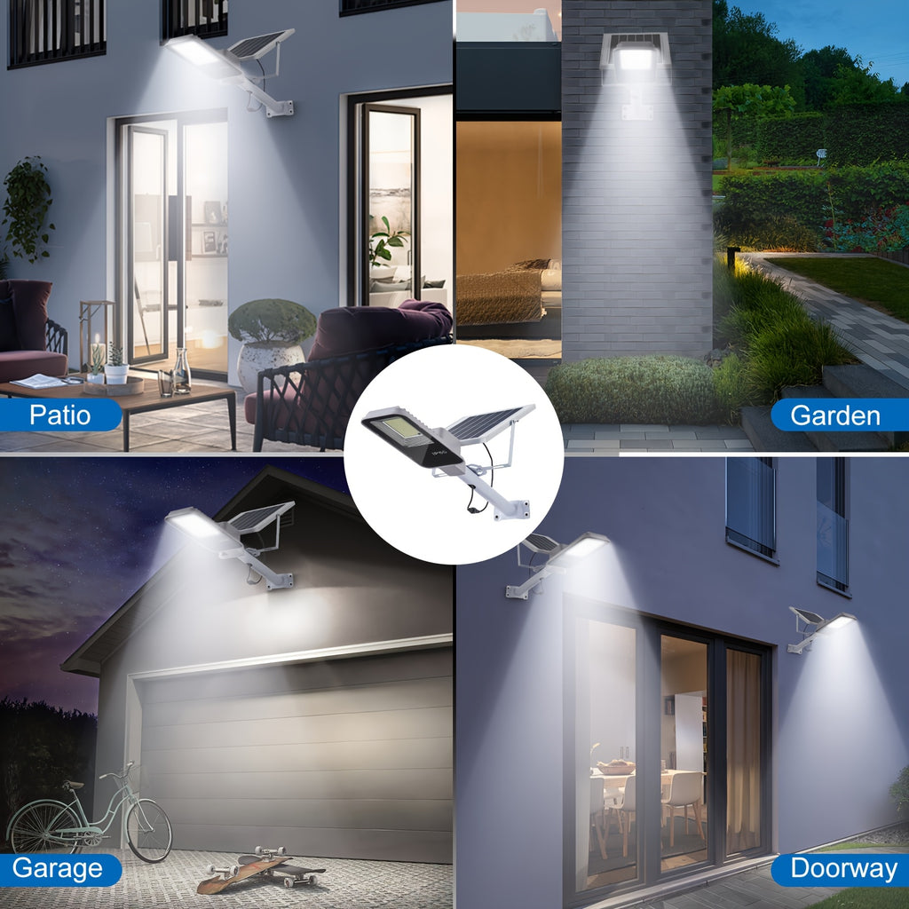 Solar LED Street Light, 1/2/4 Pack 6500K Dimmable Waterproof LED Solar Wall Light, 6000mAh LED Street Light with Remote Control, Motion Sensor, 357 High-Brightness LED Beads Outdoor Solar Street Light, Perfect for Courtyards, Walls