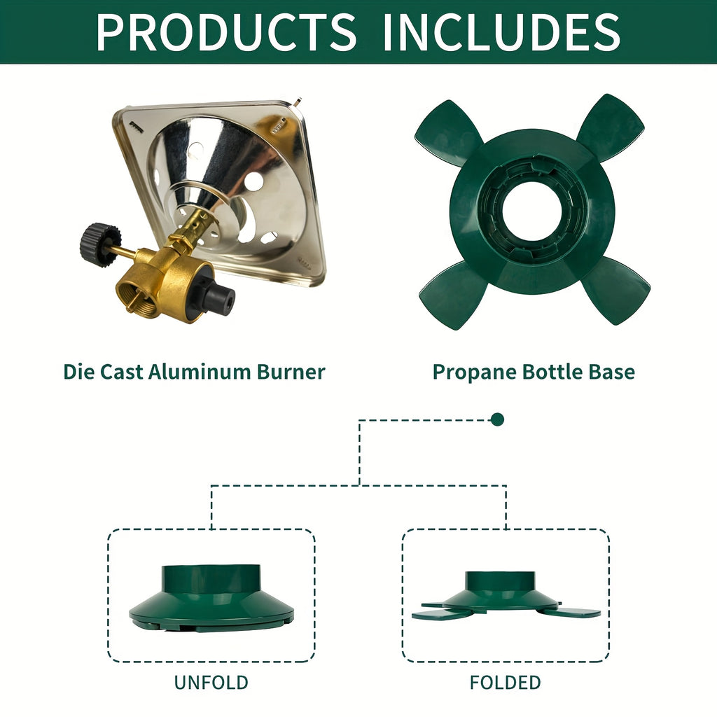Camping Propane Stove, Portable Camping Stove, Backpacking Propane Stove, 10000 BTU Single Burner Propane Stove for Outdoor Cooking, Uses 16 oz Propane Cylinder as Fuel (Fuel Not Included)