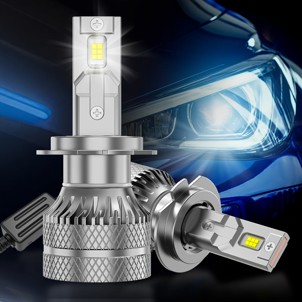 2 LED Headlight Bulbs H11/H8/H9 9005/HB3 9006/HB4 High Power 250W 6500K White Car Bulbs Can-Bus Error-Free, High/Low Beam, 800% Brightness Increase, Illumination Range 7874.02 Inches, Plug-and-Play, No Battery Included