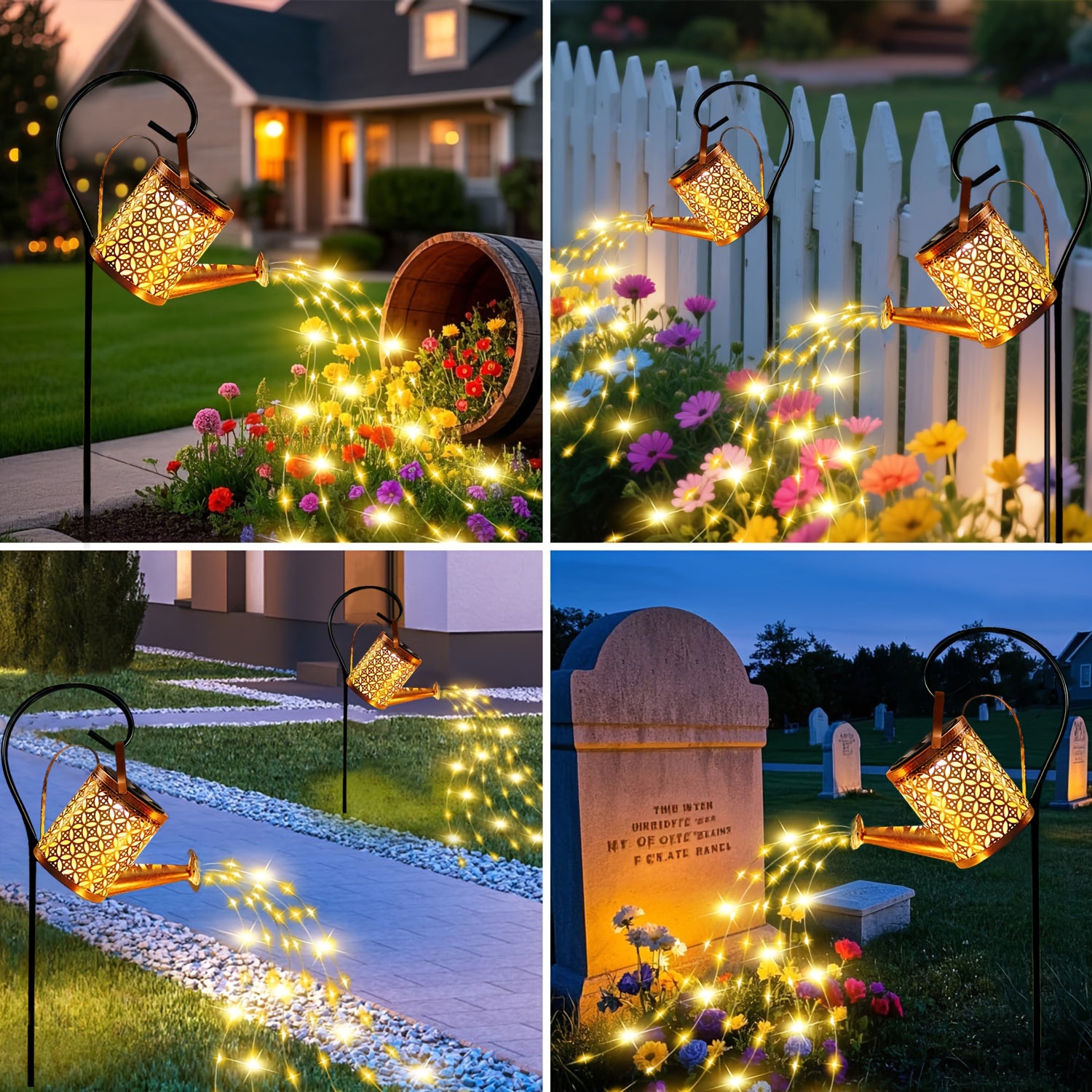 1pc Solar LED Kettle Light, Solar Garden Light, Solar Decorative Light, Outdoor Solar Hanging Light, Metal Solar Landscape Light, Perfect for Decorative Lighting of Courtyard, Garden, Lawn, Patio, Terrace, Pathways, Streets.