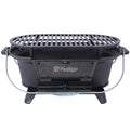 Oval Cast Iron Grill | Portable Charcoal Grill & Tabletop Griddle – 100% Painted Cast Iron, Durable, Small Camping Stove Hot Pot Grill