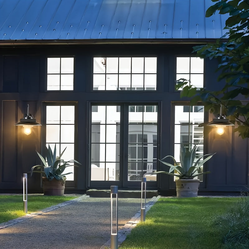 1 Pack/2 Packs Outdoor Wall Light, Outdoor Solar Light, Solar Barn Light, with 3 Lighting Modes and Motion Sensor, Outdoor Farmhouse Gooseneck Light, Wall Mount, Suitable for Outdoor Courtyard, Street, Garage, Shed, Patio