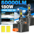 2-Pack Upgraded LED Headlight Bulb Kit, Compatible with D1S, D2S, D3S, D4S and D8S, 6000K White Light, 360° All-Around Heat Dissipation, 180W High Power, Super Bright CSP Chip Technology, Easy to Install, Battery Not Included